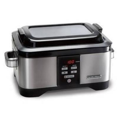 Hamilton Beach Professional 6 Qt. Sous Vide & Slow Cooker - Stainless Steel, Silver Black
