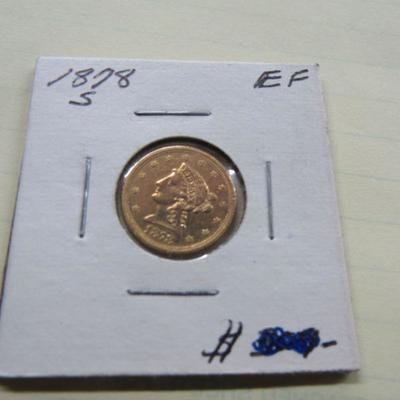 1878 $2 1/2 gold coin