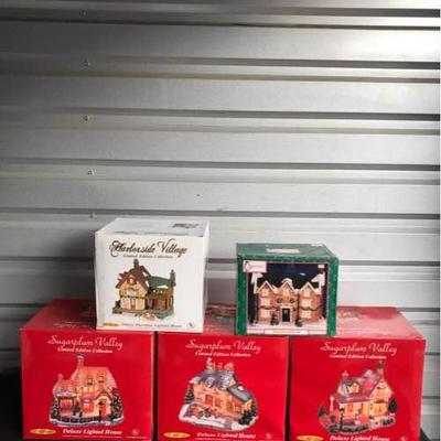 Holiday Lighted Village  
- Sugar Plum Valley Deluxe Lighted Houses, limited edition: Candy Cane House, Pet Store, Bike & Wagon Shop
-...
