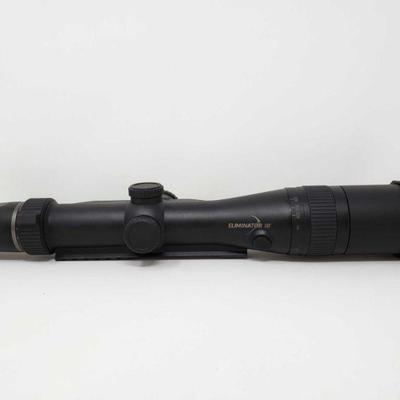 1000: Burris Eliminator lll 3-12x44 Scope
Burris Eliminator lll 3-12x44 Scope Serial Number ALA160407