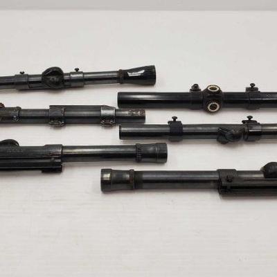 1068: 6 Weaver Scopes
Marked B4, .22 tip-off, Markman 4X, V32-A and Model 1X