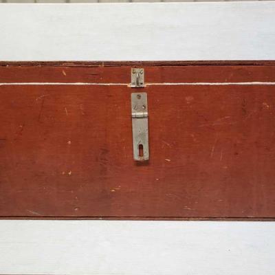 Wooden Chest with Padlock Hasp Lock
Measures approximately 32x16in
Wooden Chest with Padlock Hasp lock