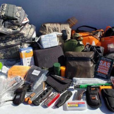 2560: Camping Gear And Supplies
Camping Gear And Supplies Items Include Cammo Back Filled With Different Supplies, First Aid Kits,...