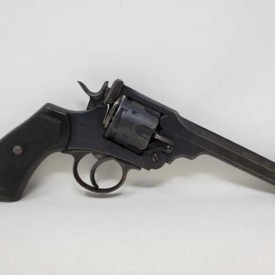 380: Webley Mark VI .455cal Top Break Revolver
Serial Number: 35381
Barrel Length: 6