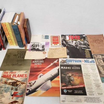 7604: Assorted Military Books, Firearm Books, Envelopes with Stamps and More
Assorted Military Books, Firearm Books, Envelopes with...