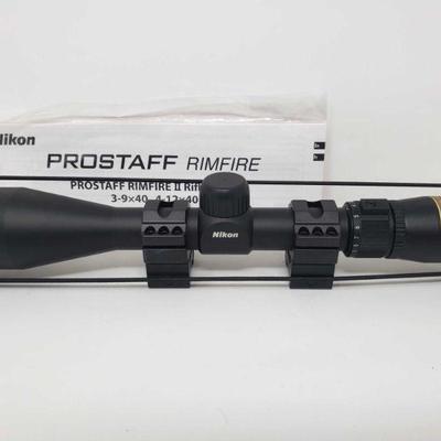 1017: Nikon Prostaff Rimfire ll Riflescope 3-9x40 4-12x40
Nikon Prostaff Rimfire ll Riflescope 3-9x40 Serial Number 1022986 Comes With...