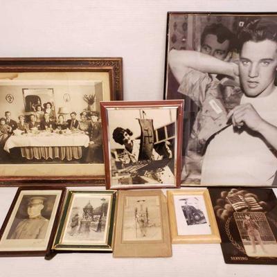 7512: Assorted Military Photos, Framed Picture of Elvis Presley and More
Assorted Military Photos, Framed Picture of Elvis Presley and More