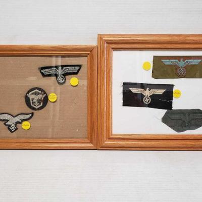 7504: NSKK Nazi Badge, WW2 German Insignia Patches and More in Frame
Contains NSKK Nazi Badge, WW2 German Insignia in Frames and more
