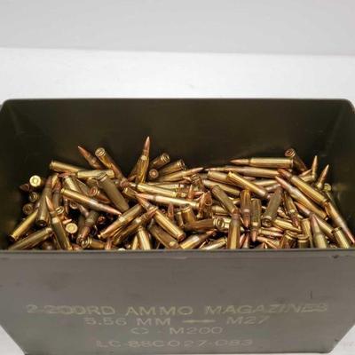 2123: Large Ammo Can with .223
Slightly over half full Measures approx 11" x 6" x 7"