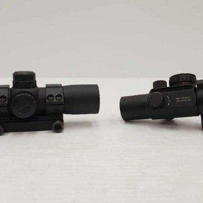 2 Center Point Scopes
One is unmarked and one is marked- mn: 72602 sn: 91459197