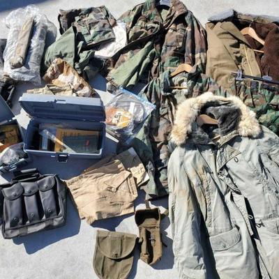 7152: Military Jackets and Gun Accessories
All-weather jackets, camo shirts and pants, gun accessories, oils and shells and more.