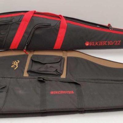 2524: 4 Rifle Cases
2 Winchester 1 Ruger 1 Browning
