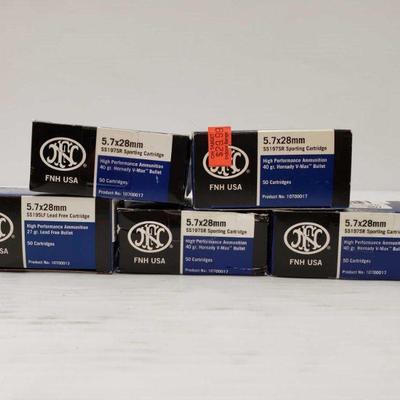 2043: Approx 200 Rounds of 5.7Ã—28mm Sporting Cartridge, Approx 50 Rounds of 5.7Ã—28mm Lead Free Cartridge
Approx 200 Rounds of 5.7Ã—28mm...