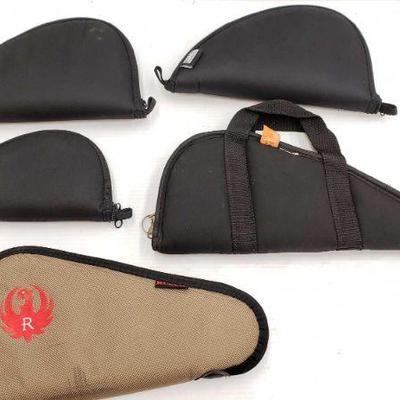 2504: 5 Gun Cases
Brands include Ruger, Uncle mikes, Moose Brand