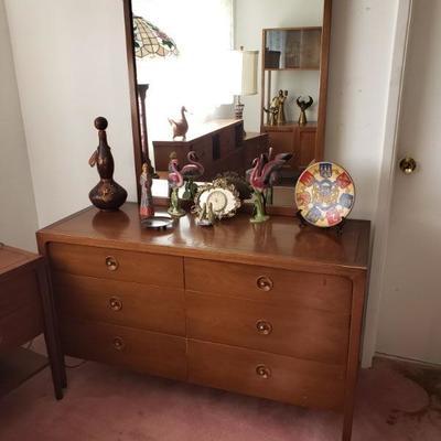 Dresser and mirror 
Made by Drexel