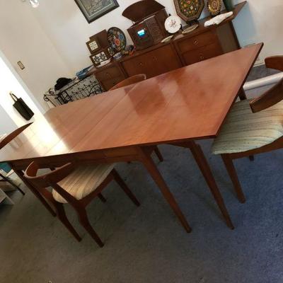 Kipp Stewart for Drexel Declaration Walnut Extension Dining Table