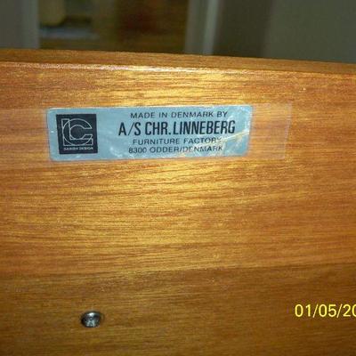 Maker's Label on Bedroom Furniture