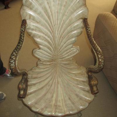 Shell Style Snake Arm Chair 