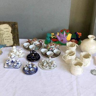 DCK226 Miniature Tea Sets, Porcelain Figurines, Vases & More!