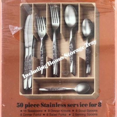 DCK223 Vintage National Stainless by Towne 50-piece Stainless Service for 8
