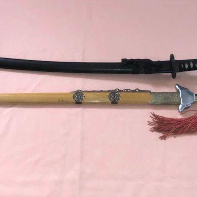 DCK023 Two Collectible & Decorative Chinese Swords