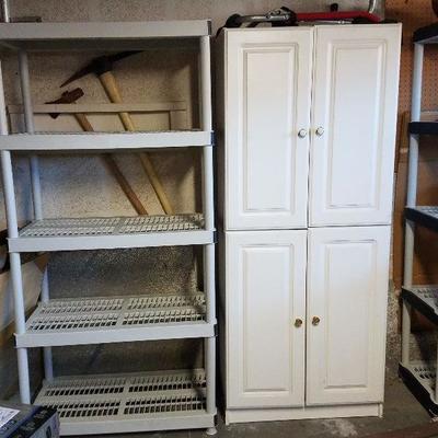 3 sets of storage shelfs for sale
1 storage cabinet for sale