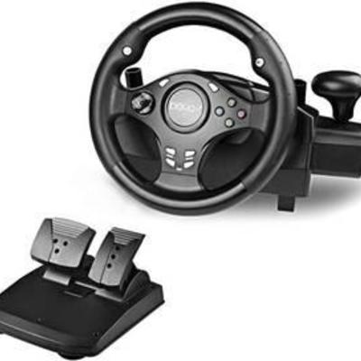 DOYO 270 Degree Motor Vibration Driving Gaming Racing Wheel with Responsive Gear and Pedals for PCPS3PS4XBOX ONEXBOX 360NIntendo...