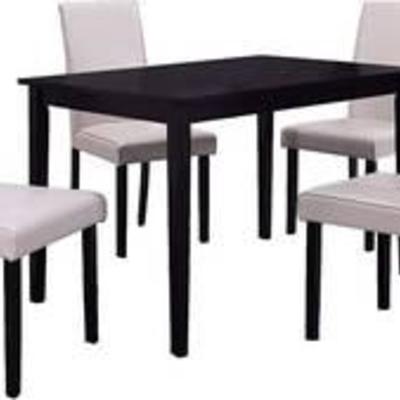 Best Master Furniture Melissa Transitional Dining Table Only Black