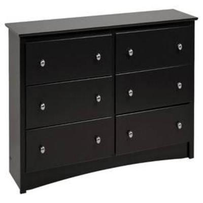 Black Sonoma 6 Drawer Dresser