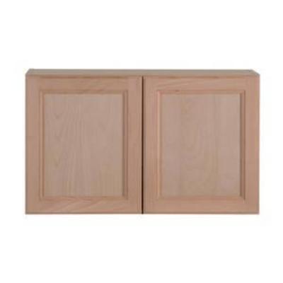 2 Easthaven Shaker Assembled 30x18x12 in. Frameless Wall Cabinet in Unfinished Beech