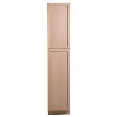 Easthaven Shaker Assembled 18x90x24 in. Frameless Pantry Cabinet in Unfinished Beech
