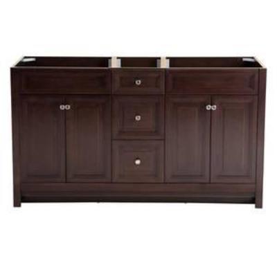 Brinkhill 60 in. W x 34 in. H x 22 in. D Bathroom Vanity Cabinet in Chocolate With Top