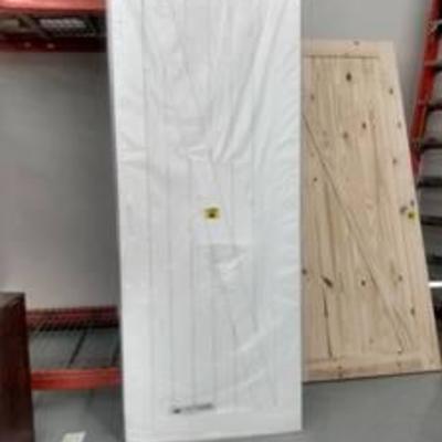 Eightdoors Brand 36 in. x 96 in. x 1-38 in. Z-Frame Barn White Primed Wood Interior Slab Door