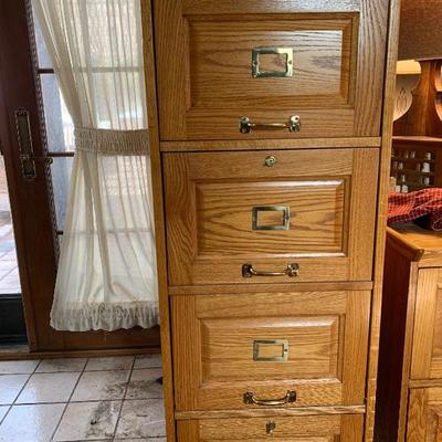 Four drawer file cabinet