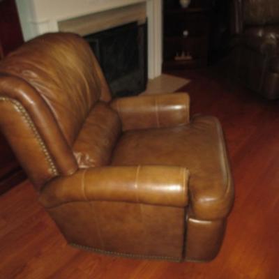 Bradington Young Leather Tufted Recliners (two) 