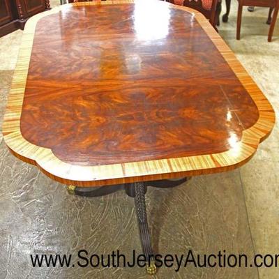   BEAUTIFUL Burl Mahogany Banded Double Pedestal Dining Room Table

Auction Estimate $300-$600 â€“ Located Inside 