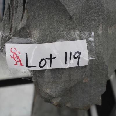 A4	#1023 Pair of Grey Stone Sculptured Mother and Child                        Dims=37/18/6