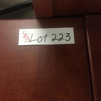 A54	#317 Cherry Finish Right Return L-Shape Desk                                                      Dims=60/72