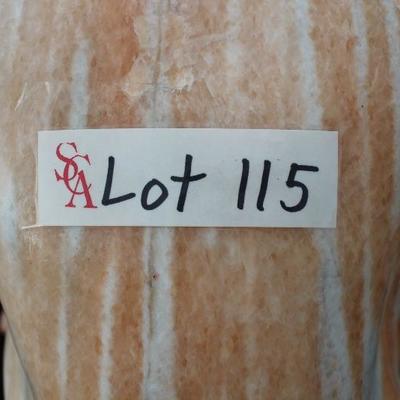 A4	#1019 Orange/White Marble Statue                                                          Dims=21/38/12