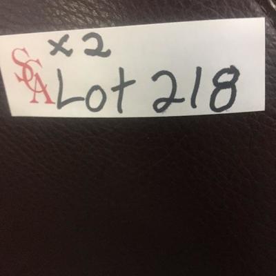 x	Pair of Brown Leather Executive Chairs