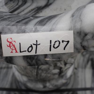 A4 	#1011 Grey/White Marble Fountain                                                          Dims=60/30 Round