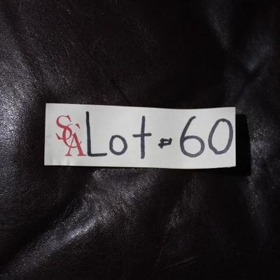 A19	#201 Brown Leather Sofa with Ottoman                                                   Dims=36/88/42