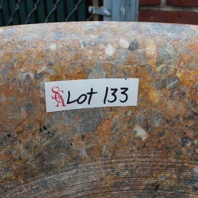 A4	#1037 Pair of Mismatched Tall Marble Planters                                    Dims=38/24,42/24