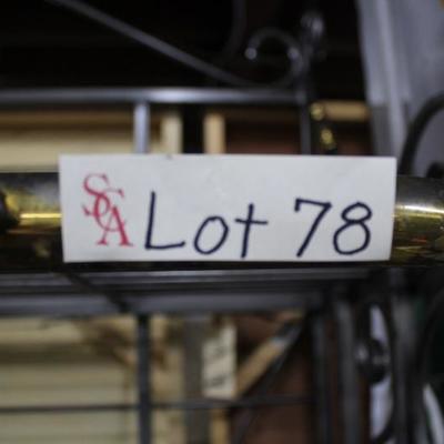 A83	#1 Brass/Wrought Iron Bakers Rack                                                              Dims=83/40/20