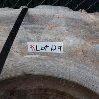 A4	#1033 Orange Marble Planter  Dims=27/30 Round