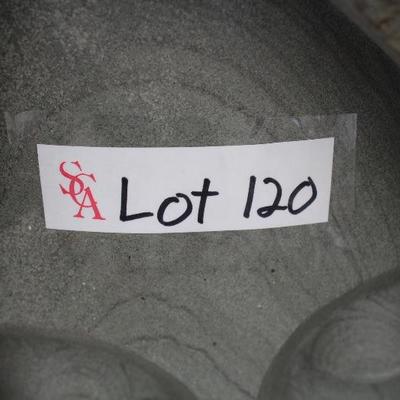 A4 	#1024 Grey Modern Stone Sculpture of Lady                                          Dims=45/20/5