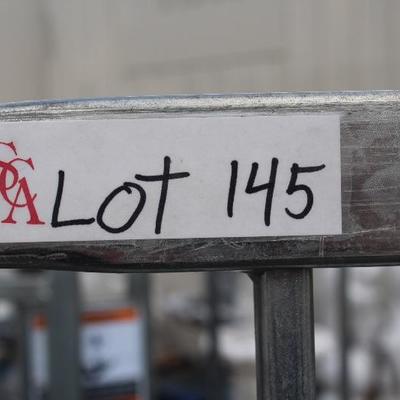 A4	#1050 Stainless Steel Folding Utility Cartw/ 6" Rubber Casters