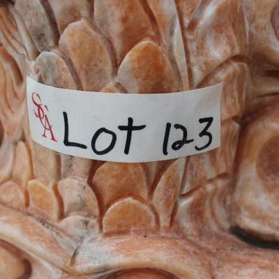 A4	#1027 Orange Marble Dragon- ASIS                                                          Dims=43/26/12