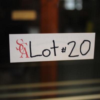 A4	#27 American Marrtinsville Pecan Curio Cabinet                                          dims=73/36/12