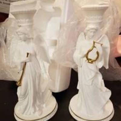 Lot of 2 Angels of Light Candlestick by Lenox